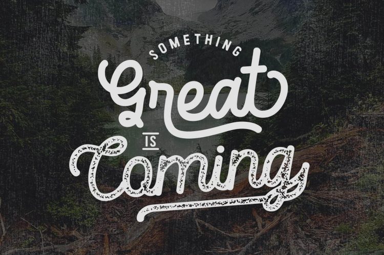 monoline retro script font