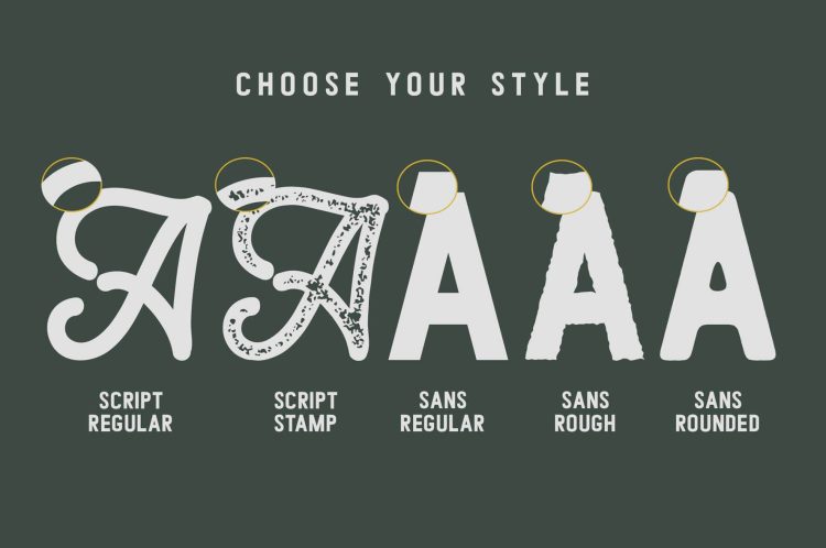 monoline retro script font