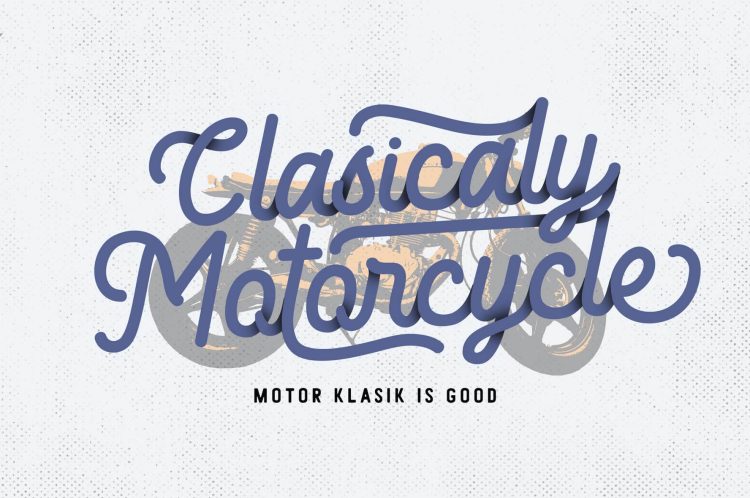 monoline retro script font