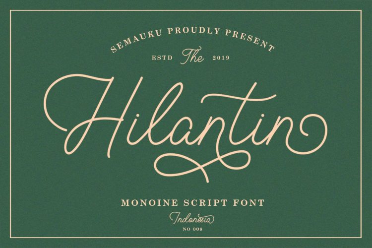 monoline script font