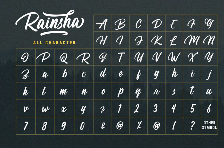 script font rainsha